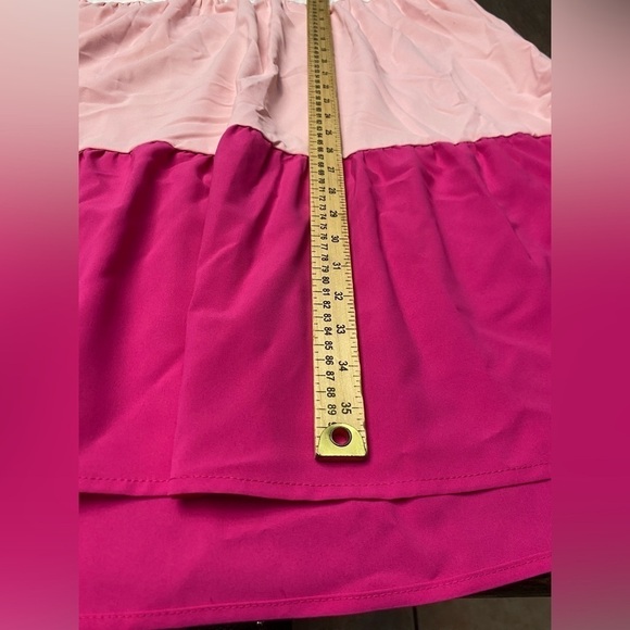 SHEIN VCAY Colorblock Contrast Lace Ruffle Hem Smock Dress 1XL - Picture 7 of 9